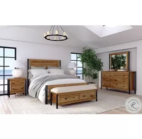 Norcross Hickory Panel Bedroom Set