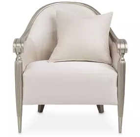 London Place Porcelain Upholstered Accent Chair with Pillow