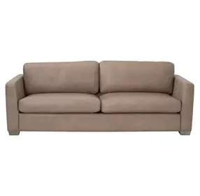 Bronze Bay Fawn Leather 95" Neiman Sofa