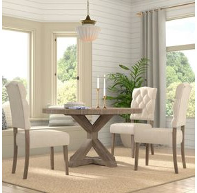 Newberry Weathered Natural Round Dining Room Set