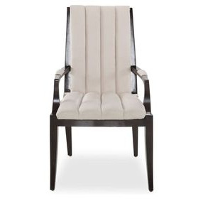 Chambord Espresso and Doeskin Dining Arm Chair