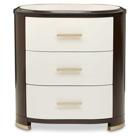 Paris Chic Espresso 3 Drawer Nightstand