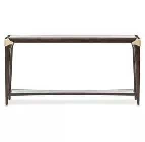Paris Chic Espresso Rectangular Console Table