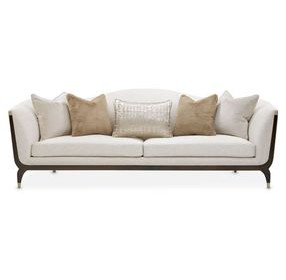 Paris Chic Cremini and Espresso 100" Sofa