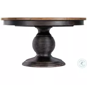 Americana Honey And Molasses Round Extendable Dining Table