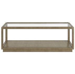 Glaze Quartz Rectangular Glass Top Cocktail Table