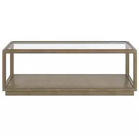 Glaze Quartz Rectangular Glass Top Cocktail Table