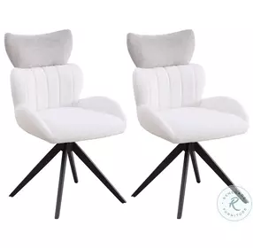 Nicole Taupe And Beige Swivel Side Chair Set of 2