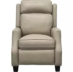 Nixon Shoreham Cream Leather Push Thru The Arms Recliner