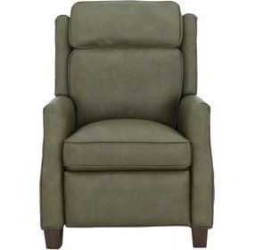 Nixon Oasis Olive Leather Push Thru The Arms Recliner