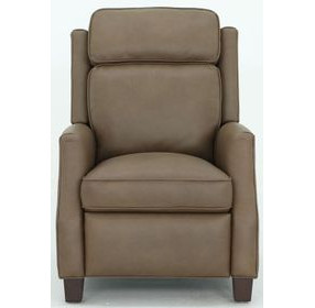 Nixon Cashmere Taupe Leather Push Thru The Arms Recliner