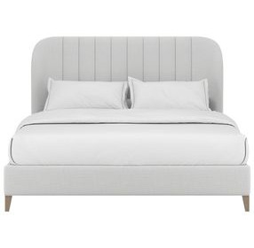 Dante Cloud Performance Fabric Queen Upholstered Wide Channel Panel Bed