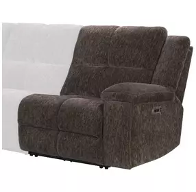 Bronco Plush Umber Zero Gravity Dual Power RAF Recliner with USB Charging