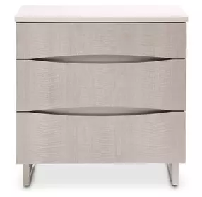 Marin Greige 3 Drawer Nightstand
