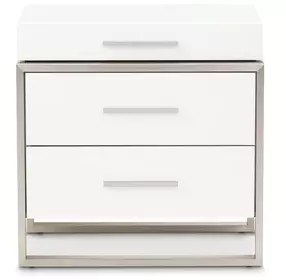 Marquee Cloud White 3 Drawer Nightstand
