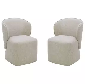 Zephyr Twillow Sand Upholstered Dining Chair Set of 2