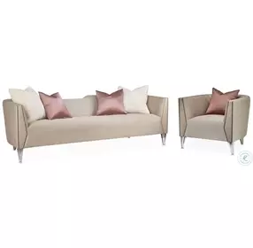 Linea Metallic Living Room Set