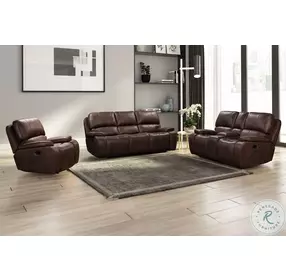 Brookings Brown Dual Reclining Living Room Set
