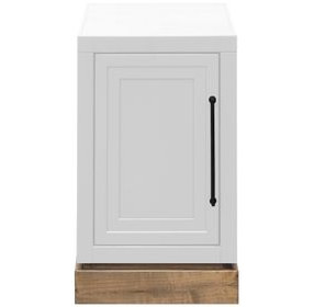 Nora Jasmine White and Barnwood Rectangular Chairside Table