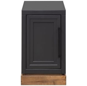 Nora Black and Whiskey Rectangular Chairside Table
