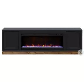 Nora Black And Whiskey 81" Fireplace TV Stand