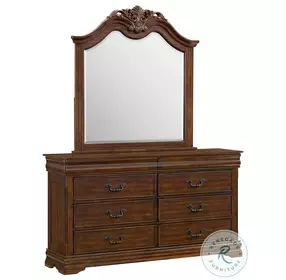 Coppola Rich Cherry 8 Drawer Dresser And Mirror
