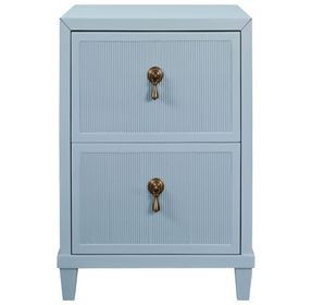 Novalie Light Blue Rectangular Side Table