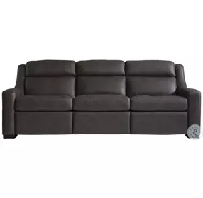 Germain Grey Leather 98" Power Reclining Sofa