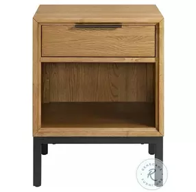 Newport Natural Oak 1 Drawer Nightstand
