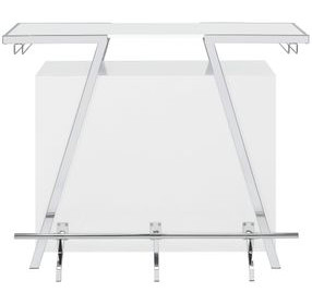 Zena White Bar Cabinet with LED Lights