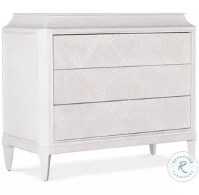 Commerce And Market White Argyle 3 Drawer Chest