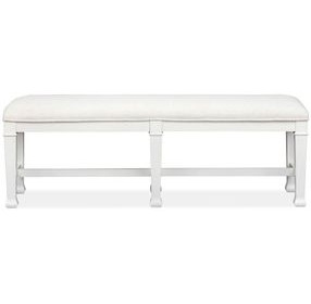 Crownfall Whisper White Upholstered Bench