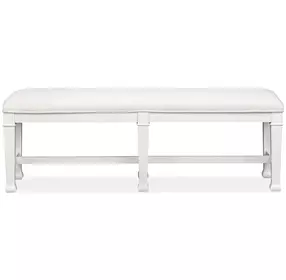 Crownfall Whisper White Upholstered Bench