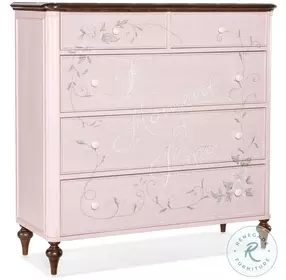 Moment Of Hope Pink And Brown 5 Drawer Chest