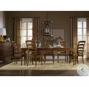 Wexford Chestnut Rectangular Leg Extendable Dining Room Set