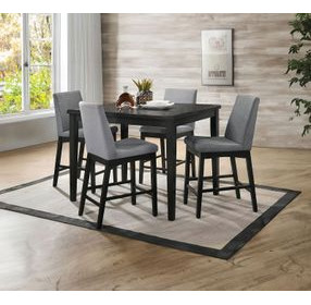 Strom Dark Walnut Rectangular Counter Height Dining Room Set