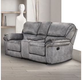 Themis Gray 81" Manual Reclining Loveseat