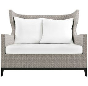 Captiva White Performance Fabric Outdoor Lounge Chair with Pillows