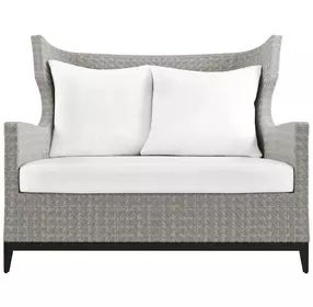 Captiva White Performance Fabric Outdoor Lounge Chair with Pillows
