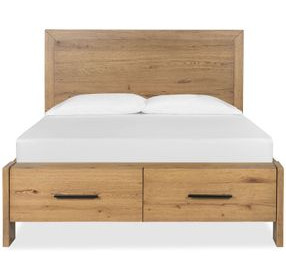 Brookstone Rustic Caramel Queen Storage Panel Bed