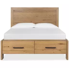 Brookstone Rustic Caramel Queen Storage Panel Bed