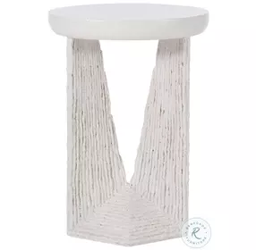 Voile White Accent Table