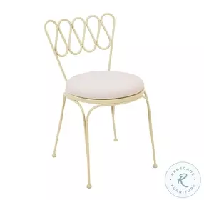 Erica Cream Wrought Iron Outdoor Chair