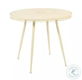 Erica Cream Wrought Iron Outdoor Cafe Table