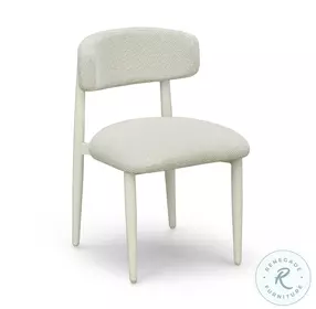 Annika Cream Textured Outdoor Dining Side Chair
