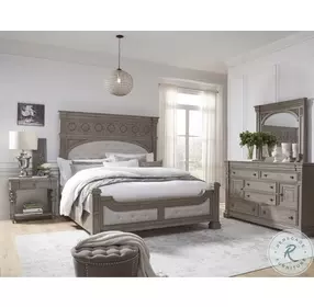 Windsor Hill French Gray Upholstered Panel Bedroom Set