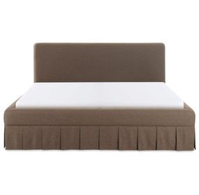 Maren Brown Queen Upholstered Platform Bed