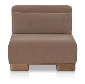 June Dark Brown Slipper Chair with Pillow