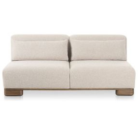 June Oatmeal Performance Fabric 70" Sofa