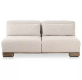 June Oatmeal Performance Fabric 70" Sofa